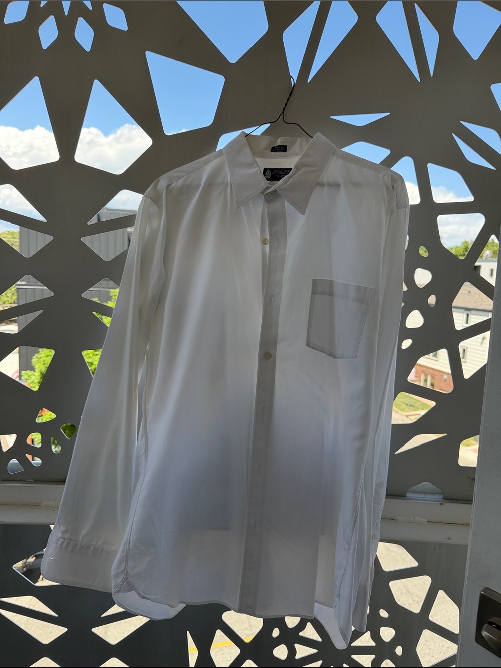 Haberdashery by J.Crew White Long-Sleeve Button-Up Dress Shirt